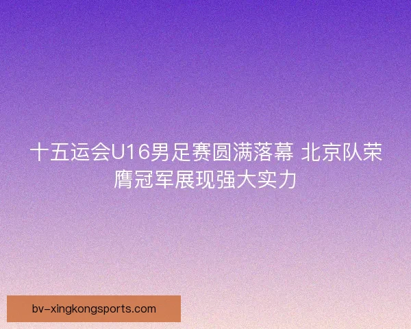 十五运会U16男足赛圆满落幕 北京队荣膺冠军展现强大实力